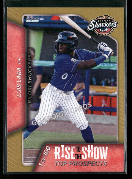 2026 Biloxi Shuckers Rise to the Show Top Prospects GOLD /100 Luis Lara