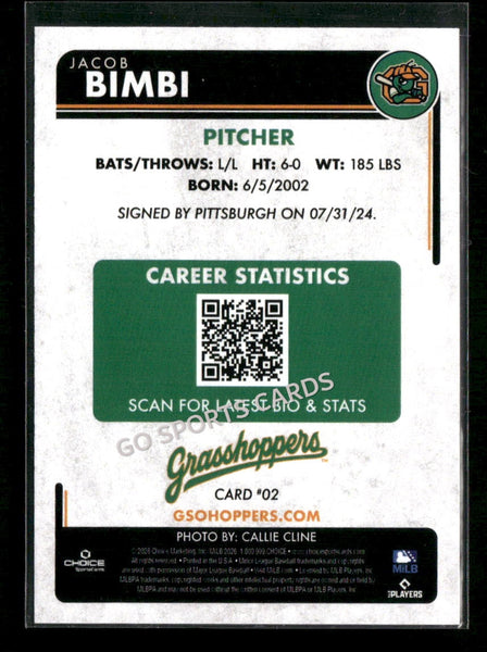 2026 Greensboro Grasshoppers Jacob Bimbi