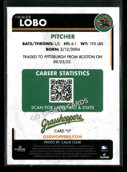 2026 Greensboro Grasshoppers Inmer Lobo