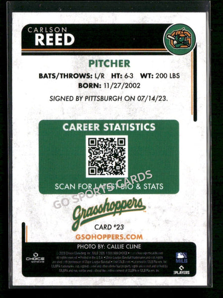 2026 Greensboro Grasshoppers Carlson Reed