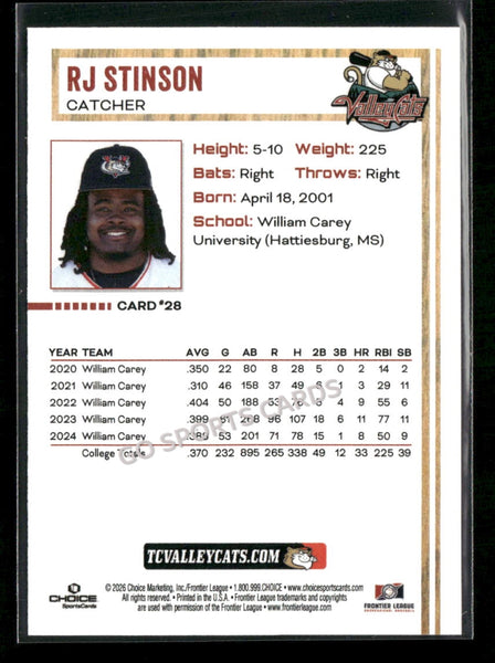 2026 Tri City Valleycats RJ Stinson