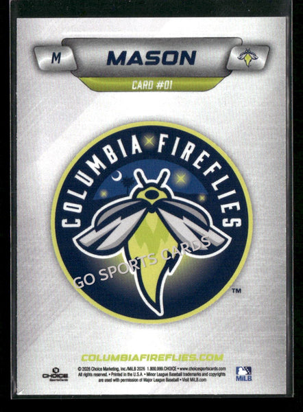 2026 Columbia Fireflies Mason Mascot