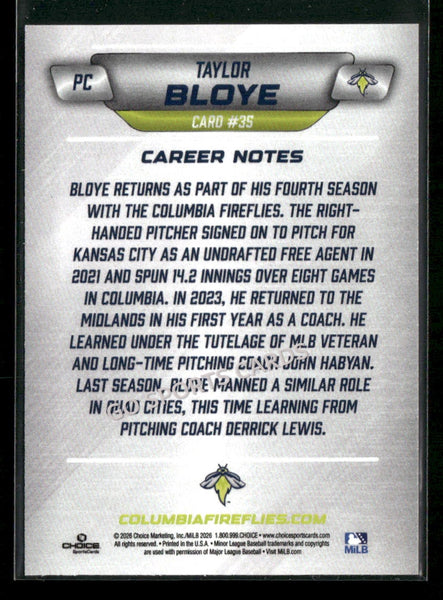 2026 Columbia Fireflies Taylor Bloye