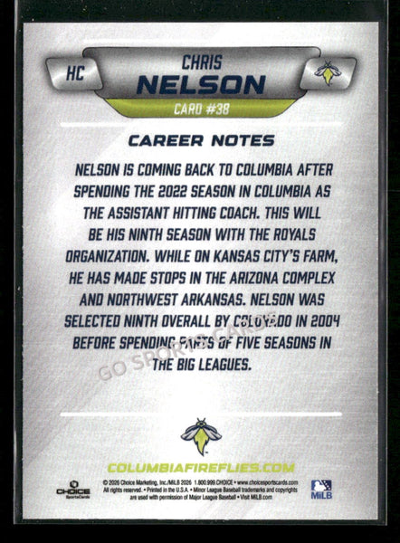2026 Columbia Fireflies Chris Nelson