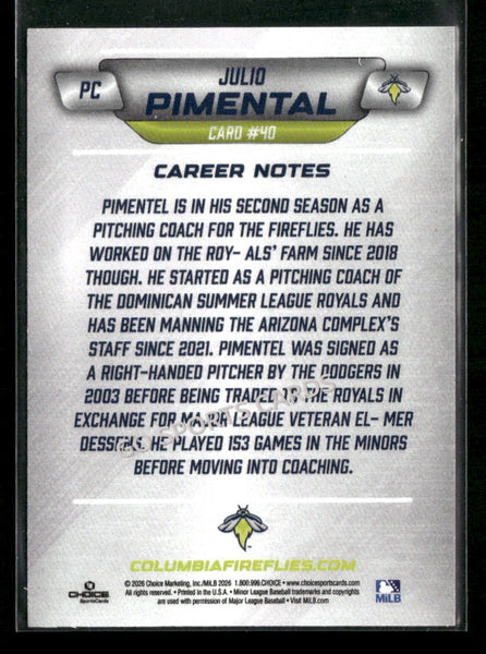 2026 Columbia Fireflies Julio Pimental