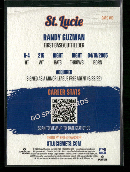 2026 St Lucie Mets Randy Guzman