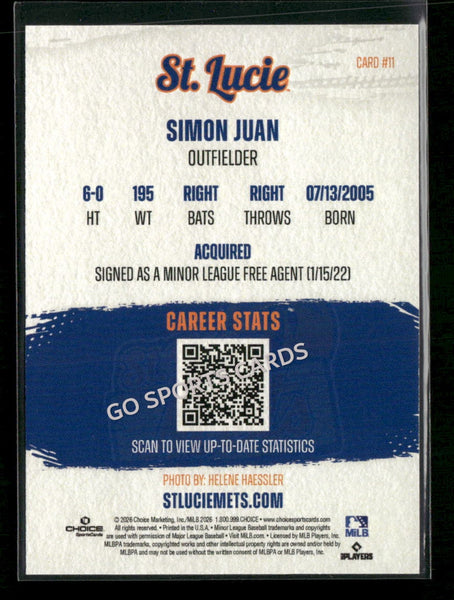 2026 St Lucie Mets Simon Juan