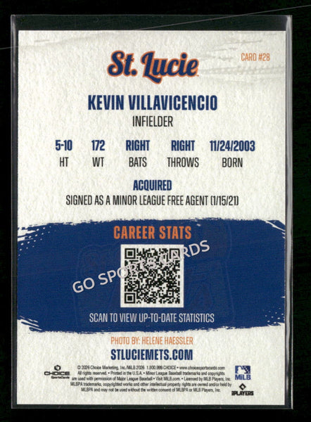 2026 St Lucie Mets Kevin Villavicencio