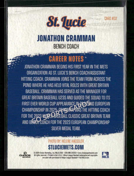 2026 St Lucie Mets Jonathon Cramman