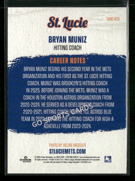 2026 St Lucie Mets Bryan Muniz