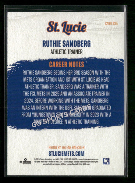 2026 St Lucie Mets Ruthie Sandberg