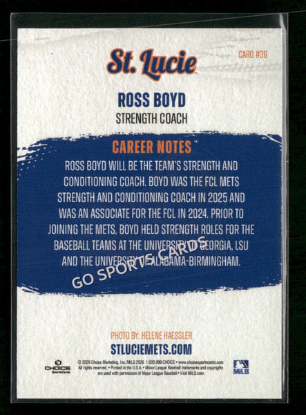 2026 St Lucie Mets Ross Boyd