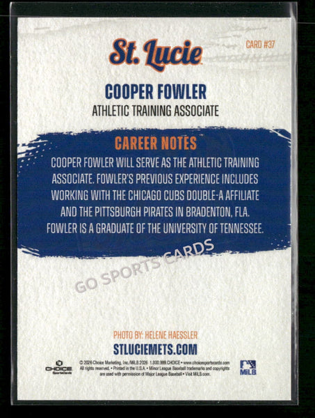 2026 St Lucie Mets Cooper Fowler