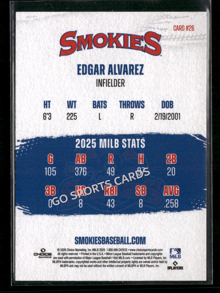 2026 Knoxville Smokies Edgar Alvarez