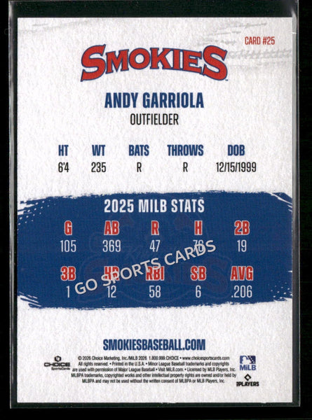 2026 Knoxville Smokies Andy Garriola
