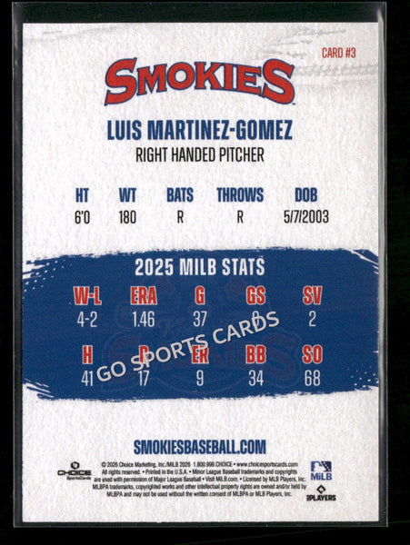 2026 Knoxville Smokies Luis Martinez Gomez