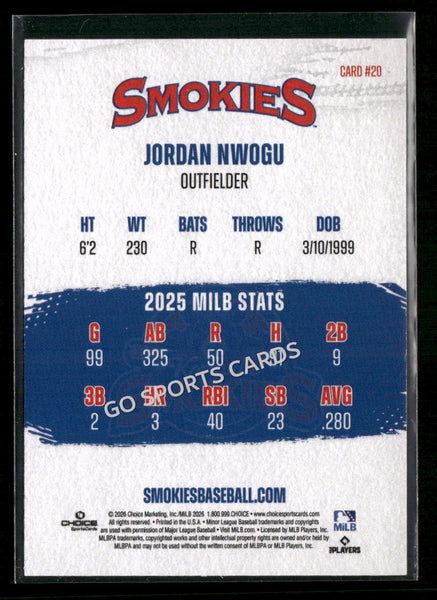 2026 Knoxville Smokies Jordan Nwogu