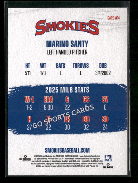 2026 Knoxville Smokies Marino Santy