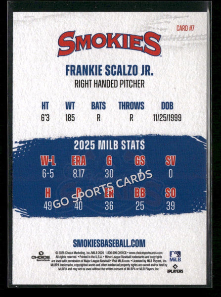 2026 Knoxville Smokies Frankie Scalzo Jr