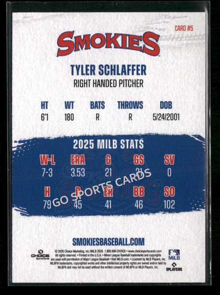 2026 Knoxville Smokies Tyler Schlaffer