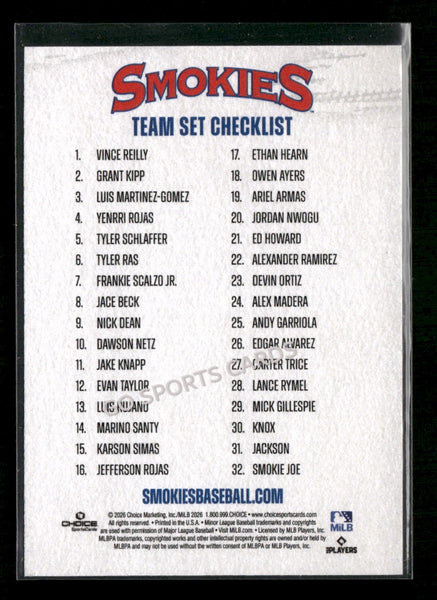2026 Knoxville Smokies Header Checklist