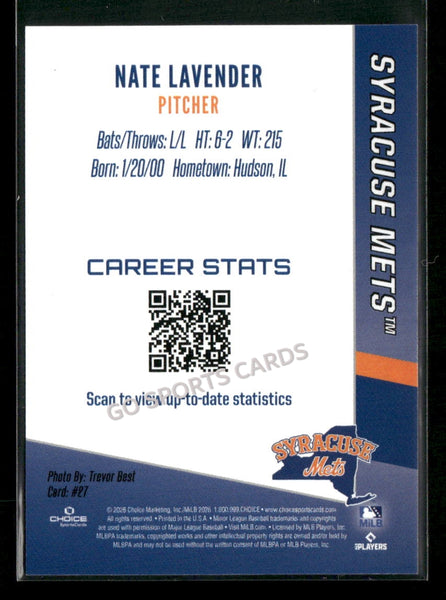 2026 Syracuse Mets Nate Lavender