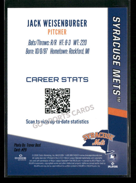 2026 Syracuse Mets Jack Weisenburger