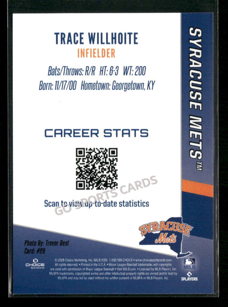 2026 Syracuse Mets Trace Willhoite