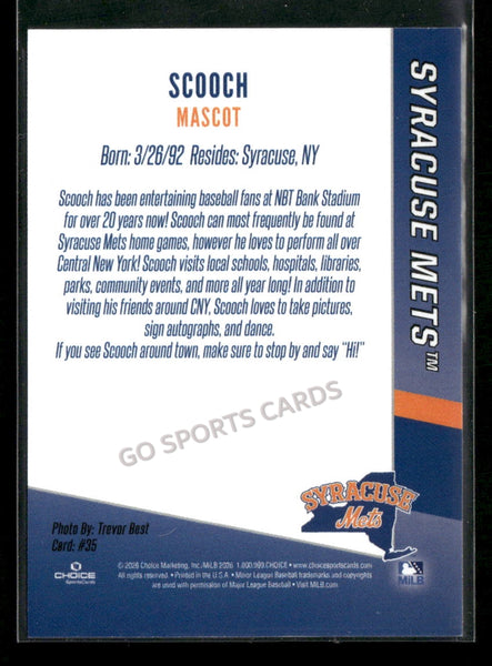 2026 Syracuse Mets Scooch Mascot