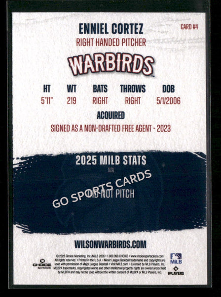 2026 Wilson Warbirds Enniel Cortez