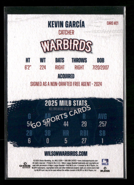 2026 Wilson Warbirds Kevin Garcia