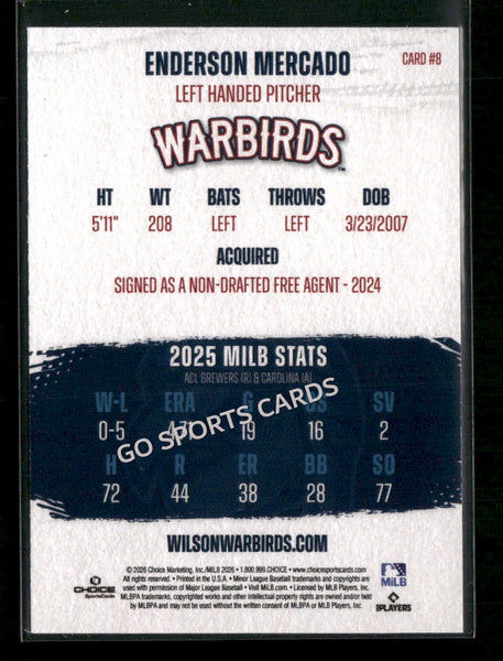 2026 Wilson Warbirds Enderson Mercado