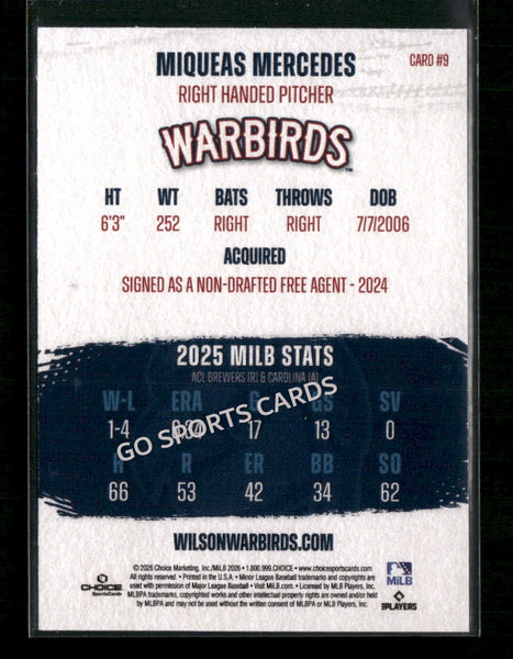 2026 Wilson Warbirds Miqueas Mercedes
