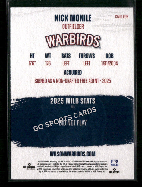 2026 Wilson Warbirds Nick Monile