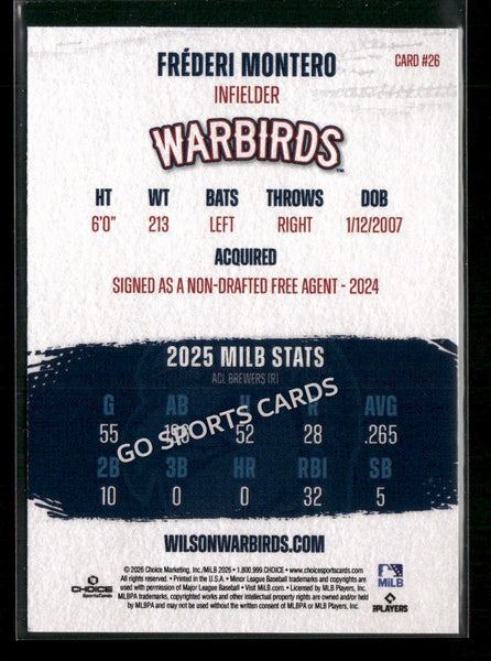 2026 Wilson Warbirds Frederi Montero