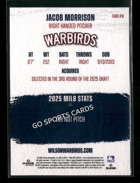 2026 Wilson Warbirds Jacob Morrison