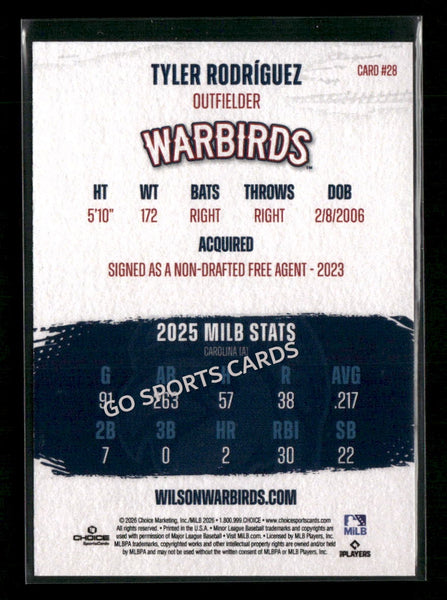2026 Wilson Warbirds Tyler Rodriguez