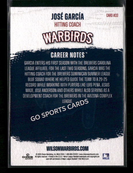 2026 Wilson Warbirds Jose Garcia