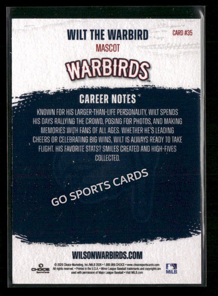 2026 Wilson Warbirds Wilt The Warbird Mascot