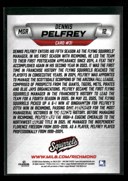 2026 Richmond Flying Squirrels Dennis Pelfrey
