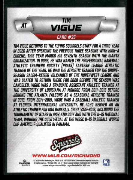2026 Richmond Flying Squirrels Tim Vigue