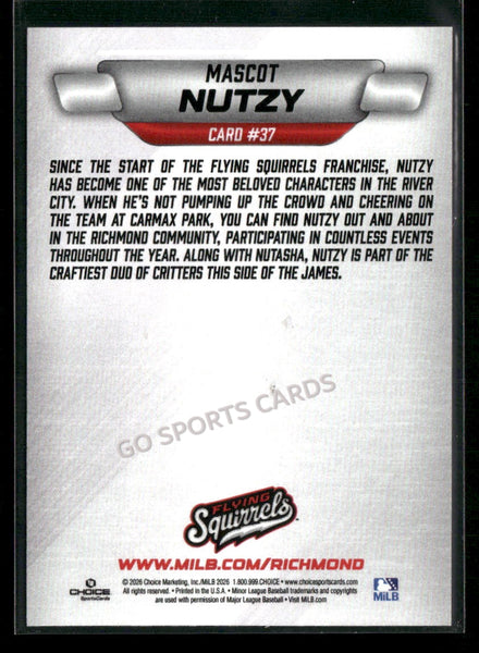 2026 Richmond Flying Squirrels Nutzy Mascot