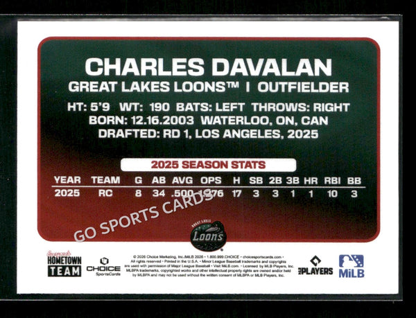 2026 Great Lakes Loons Charles Davalan