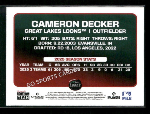2026 Great Lakes Loons Cameron Decker