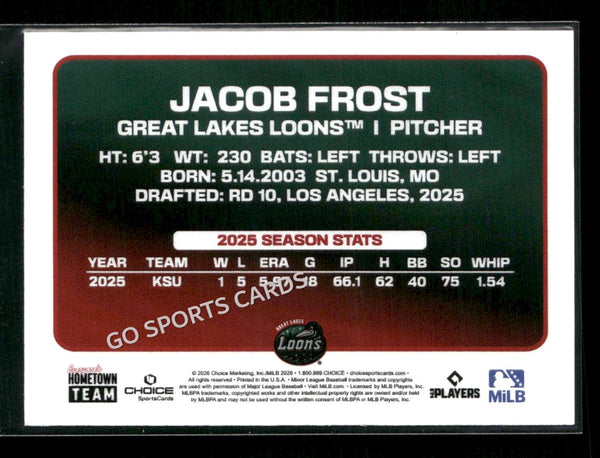 2026 Great Lakes Loons Jacob Frost
