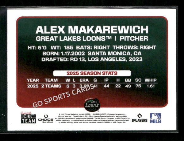 2026 Great Lakes Loons Alex Makarewich