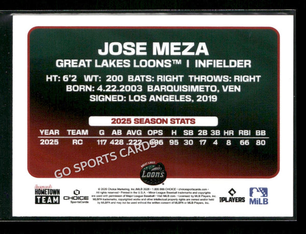 2026 Great Lakes Loons Jose Meza