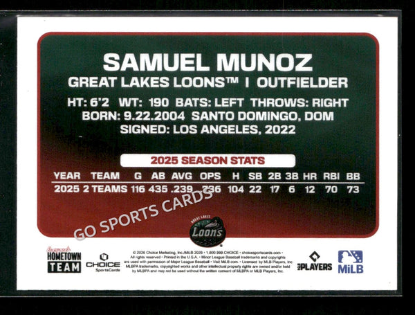 2026 Great Lakes Loons Samuel Munoz