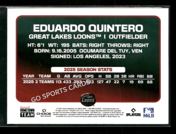 2026 Great Lakes Loons Eduardo Quintero