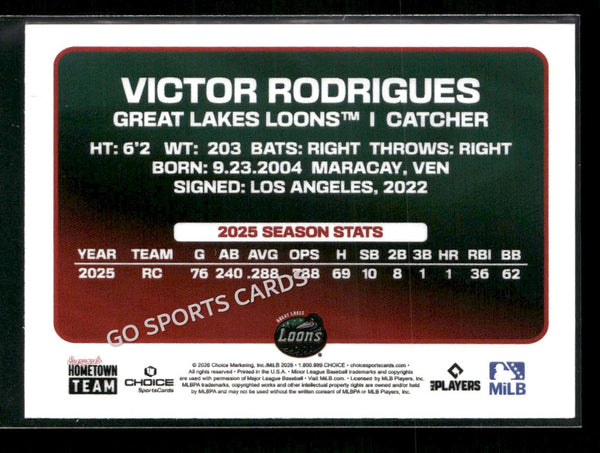 2026 Great Lakes Loons Victor Rodrigues